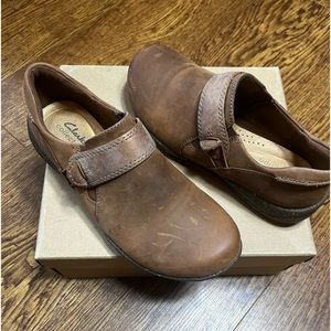 Clark’s leather slip on